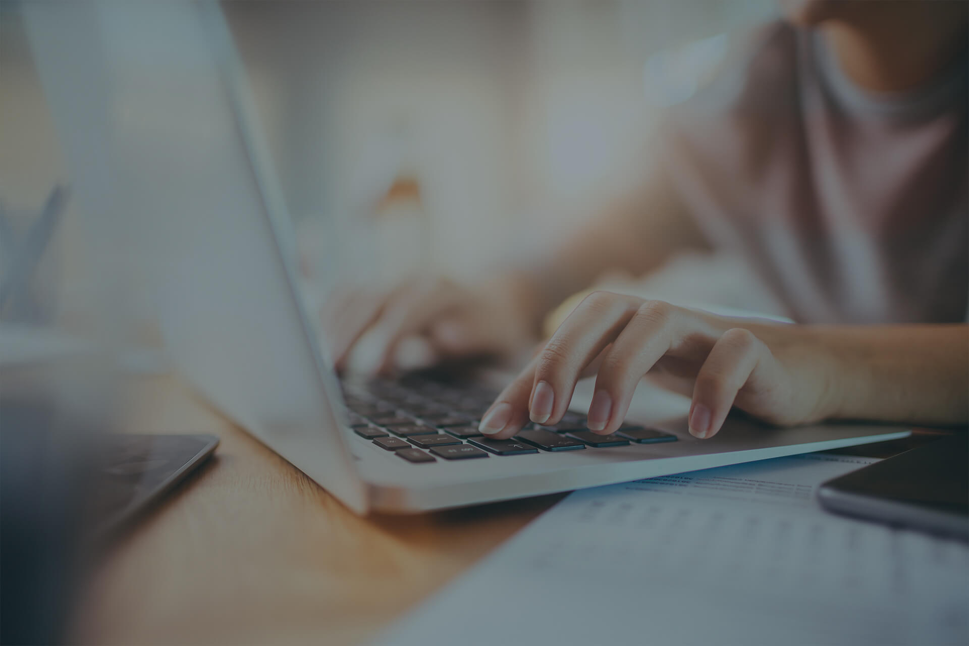 Typing on a keyboard